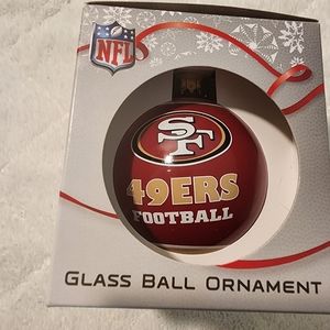 NFL San Francisco 49ers Glass Christmas Ornaments